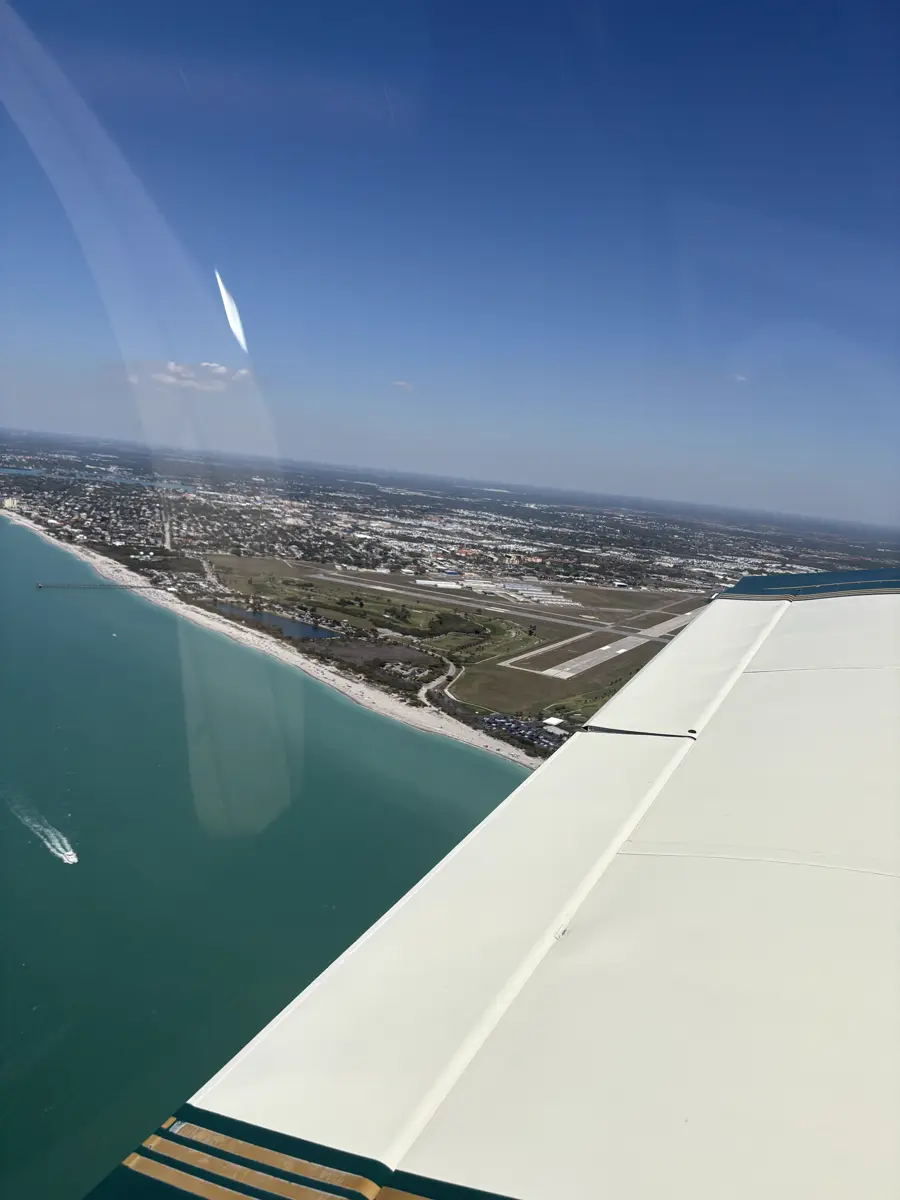 Florida Gulf Coast as seen from a Grumman Tiger in flight